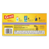 Glad OdorShield Tall Kitchen Drawstring Bags  13 gal  0 95 mil  24  x 27 38   White  80 Box (CLO78902BX)