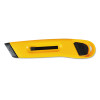 COSCO Plastic Utility Knife w Retractable Blade   Snap Closure  Yellow (COS091467)