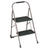 Cosco Big Step Folding Stool  2-Step  200 lb Capacity  22  Spread  Black Gray (CSC11308PBL1E)