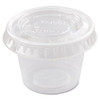 Dart Portion Souffl    Cup Lids  Fits  5-1oz Cups  Clear  2500 Carton (DCCPL100N)