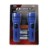 DORCY LED Flashlight Pack  1 D Battery  Included   Blue  2 Pack (DCY412594)