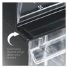 deflecto Tilt Bin Interlocking 4-Bin Organizer  23 5 8 x 6 5 8 x 8 1 8  Black Clear (DEF20404OP)