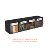 deflecto Tilt Bin Interlocking 4-Bin Organizer  23 5 8 x 6 5 8 x 8 1 8  Black Clear (DEF20404OP)