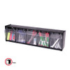 deflecto Tilt Bin Interlocking 5-Bin Organizer  23 5 8 x 5 1 4 x 6 1 2  Black Clear (DEF20504OP)