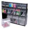 deflecto Tilt Bin Interlocking 5-Bin Organizer  23 5 8 x 5 1 4 x 6 1 2  Black Clear (DEF20504OP)