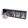 deflecto Tilt Bin Interlocking 5-Bin Organizer  23 5 8 x 5 1 4 x 6 1 2  Black Clear (DEF20504OP)