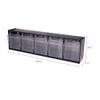 deflecto Tilt Bin Interlocking 5-Bin Organizer  23 5 8 x 5 1 4 x 6 1 2  Black Clear (DEF20504OP)