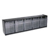 deflecto Tilt Bin Interlocking 5-Bin Organizer  23 5 8 x 5 1 4 x 6 1 2  Black Clear (DEF20504OP)