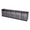 deflecto Tilt Bin Interlocking 5-Bin Organizer  23 5 8 x 5 1 4 x 6 1 2  Black Clear (DEF20504OP)