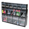 deflecto Tilt Bin Interlocking 5-Bin Organizer  23 5 8 x 5 1 4 x 6 1 2  Black Clear (DEF20504OP)