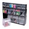 deflecto Tilt Bin Interlocking 6-Bin Organizer  23 5 8 x 3 5 8 x 4 1 2  Black Clear (DEF20604OP)