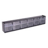 deflecto Tilt Bin Interlocking 6-Bin Organizer  23 5 8 x 3 5 8 x 4 1 2  Black Clear (DEF20604OP)