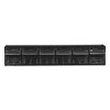 deflecto Tilt Bin Interlocking 6-Bin Organizer  23 5 8 x 3 5 8 x 4 1 2  Black Clear (DEF20604OP)