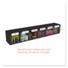 deflecto Tilt Bin Interlocking 6-Bin Organizer  23 5 8 x 3 5 8 x 4 1 2  Black Clear (DEF20604OP)