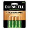 Duracell Rechargeable StayCharged NiMH Batteries  AA  4 Pack (DURNLAA4BCD)