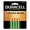 Duracell Rechargeable StayCharged NiMH Batteries  AAA  4 Pack (DURNLAAA4BCD)