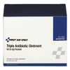 First Aid Only Triple Antibiotic Ointment  0 5 g Packet  60 Box (FAO12700)