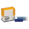 First Aid Only Adhesive Blue Metal Detectable Bandages  1 x 3  Plastic w Foil  100 Bx  12 Bx Ct (FAOH175)