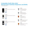 Georgia Pacific Professional Pacific Blue Ultra Sanitizer Manual Refill  Unscented  1000 mL  4 Carton (GPC43335)