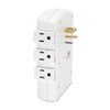 Innovera Wall Mount Surge Protector  6 Outlets  2160 Joules  White (IVR71651)