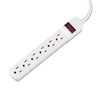 Innovera Six-Outlet Power Strip  15-Foot Cord  1-15 16 x 10-3 16 x 1-3 16  Ivory (IVR73315)