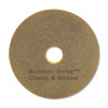Scotch-Brite Clean and Shine Pad  17  Diameter  Yellow Gold  5 Carton (MMM09544)