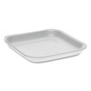 Pactiv Supermarket Tray   1S  1-Compartment  5 1 x 5 1 x 0 65  White  1 000 Carton (PCT0TF101S00000)