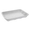 Pactiv Supermarket Tray   4D 1-Compartment  9 5 x 7 x 1 25  White  500 Carton (PCT0TF104D10000)