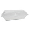 Pactiv Foam Hinged Lid Containers  Single Tab Lock Hoagie  9 75 x 5 x 3 25  1-Compartment  White  560 Carton (PCT0TH10099Y000)