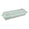 Pactiv Foam Hinged Lid Containers  Dual Tab Lock Hoagie  13 x 4 x 4  1-Compartment  White  250 Carton (PCT0TH1X267000Y)