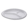 Pactiv Laminated Foam Dinnerware  3-Compartment Plate  10 25  Diameter  White  540 Carton (PCT0TK10044000Y)