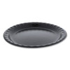 Pactiv Laminated Foam Dinnerware  Plate  10 25  Diameter  Black  540 Carton (PCT0TKB0010000Y)