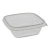 Pactiv EarthChoice Recycled PET Square Base Salad Containers  5 x 5 x 1 63  12 oz  Clear  504 Carton (PCTSAC0512)