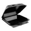 Pactiv SmartLock Foam Hinged Containers  Medium  8 x 8 5 x 3  1-Compartment  Black  150 Carton (PCTYHLB08010000)
