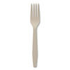 Pactiv EarthChoice PSM Cutlery  Heavyweight  Fork  6 88   Tan  1 000 Carton (PCTYPSMFTEC)