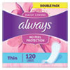 Always Thin Daily Panty Liners  Regular  120 Pack (PGC10796PK)