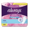Always Thin Daily Panty Liners  Regular  120 Pack (PGC10796PK)