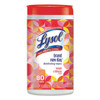LYSOL Brand Disinfecting Wipes  7 x 8  Mango and Hibiscus  80 Wipes Canister (RAC97181EA)