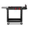 Rubbermaid Commercial Heavy Duty Adaptable Utility Cart  2 Shelves  17 8w x 46 2d x 36h  Black (RCP1997206)