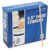 AmerCareRoyal Wood Coffee Stirrers  5 1 2  Long  Woodgrain  10000 Stirrers Carton (RPPR810CT)