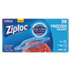 Ziploc Double Zipper Freezer Bags  1 qt  2 7 mil  6 97  x 7 7   Clear  9 Carton (SJN314444)