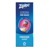 Ziploc Double Zipper Freezer Bags  1 qt  2 7 mil  6 97  x 7 7   Clear  9 Carton (SJN314444)