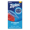 Ziploc Double Zipper Freezer Bags  1 qt  2 7 mil  6 97  x 7 7   Clear  9 Carton (SJN314444)