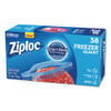 Ziploc Double Zipper Freezer Bags  1 qt  2 7 mil  6 97  x 7 7   Clear  9 Carton (SJN314444)