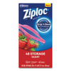 Ziploc Double Zipper Storage Bags  1 qt  1 75 mil  9 63  x 8 5   Clear  9 Carton (SJN314469)