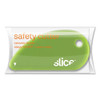 slice Safety Cutters  Fixed  Non Replaceable Micro Safety Blade  Ceramic  Green (SLI00200)