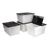 Storex Storage Tote  22 7w x 18 25d x 12 86h  Translucent Black (STX00900U04C)