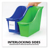 Storex Interlocking Book Bins  4 3 4 x 12 5 8 x 7  5 Color Set  Plastic (STX70105U06C)