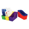 Storex Interlocking Book Bins  4 3 4 x 12 5 8 x 7  5 Color Set  Plastic (STX70105U06C)
