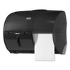 Tork Twin Bath Tissue Roll Dispenser for OptiCore  11 06 x 7 18 x 8 81  Black (TRK565728)